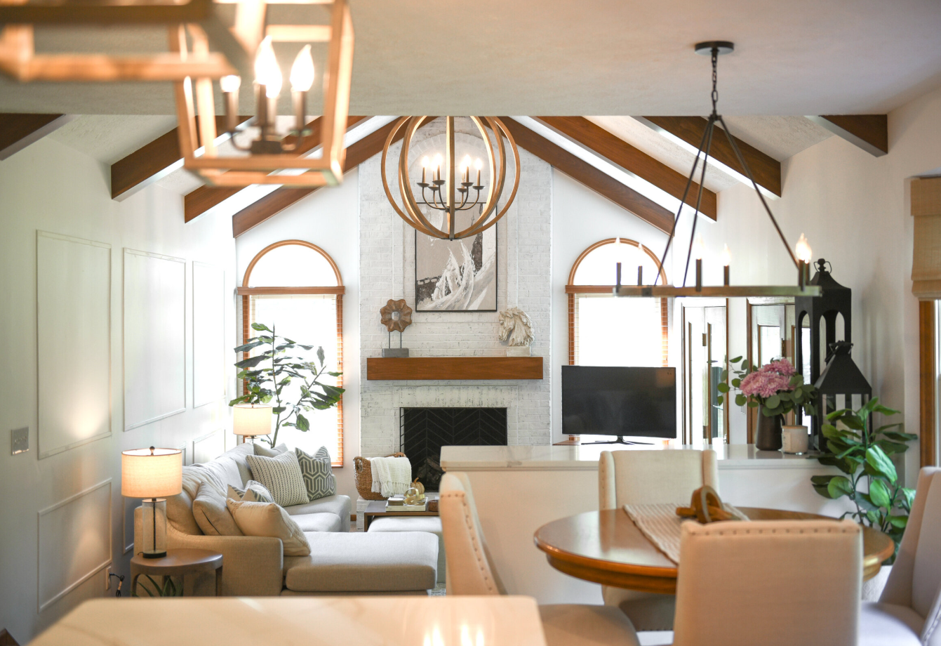 Softly layered interior lighting illuminating a modern living space, demonstrating how lighting shapes mood, highlights materials, and enhances spatial experience beyond furniture alone.